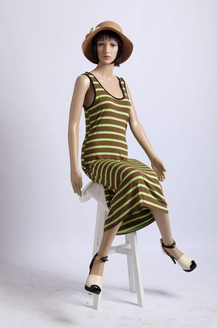 EurotonDisplay sitzende Schaufensterpuppe mit 2 Perücken gratis SF-6 beweglich