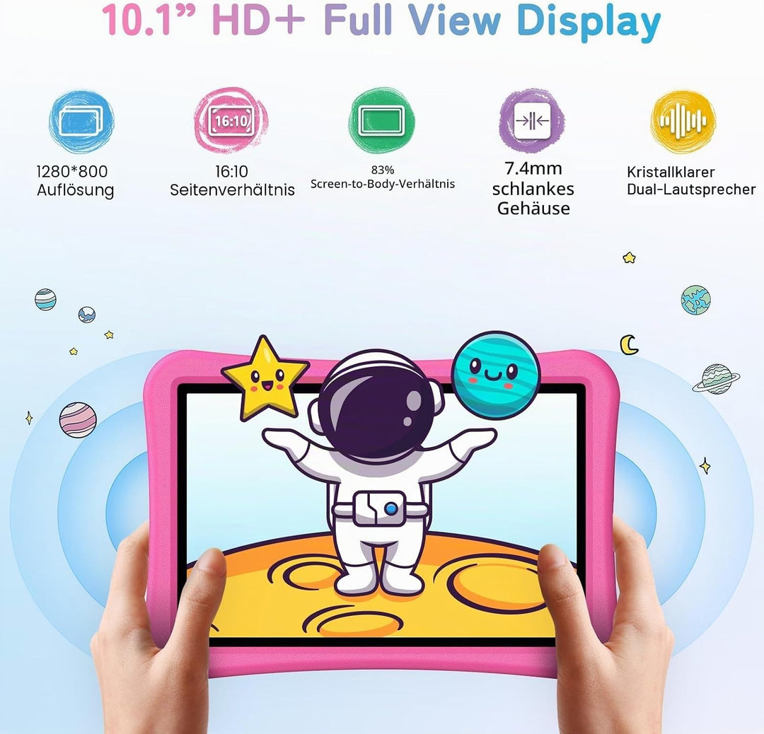UMIDIGI G5 Kinder Tablet Elterliche Kontrolle,10.1 Zoll Tablet Android, 8(4+4) GB+128GB/1TB TF, Octa