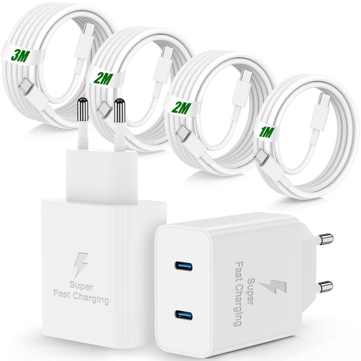 45W Dual Port USB C Ladegerät für iPhone 17E/17 Pro Max/Air,USB C Schnellladegerät Adapter Netzteil