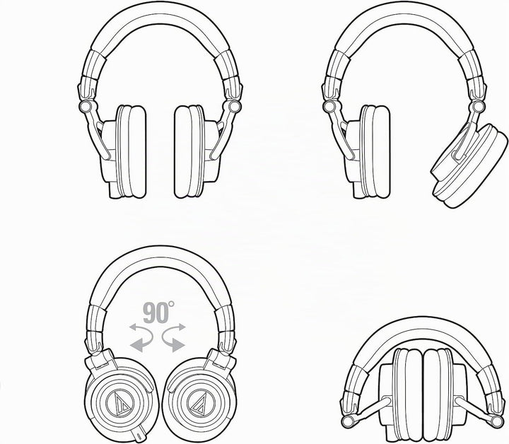 Audio-Technica M50xGM Professioneller Monitorkopfhörer Limited-Edition Gunmetal Gunmetal Kabelgebund