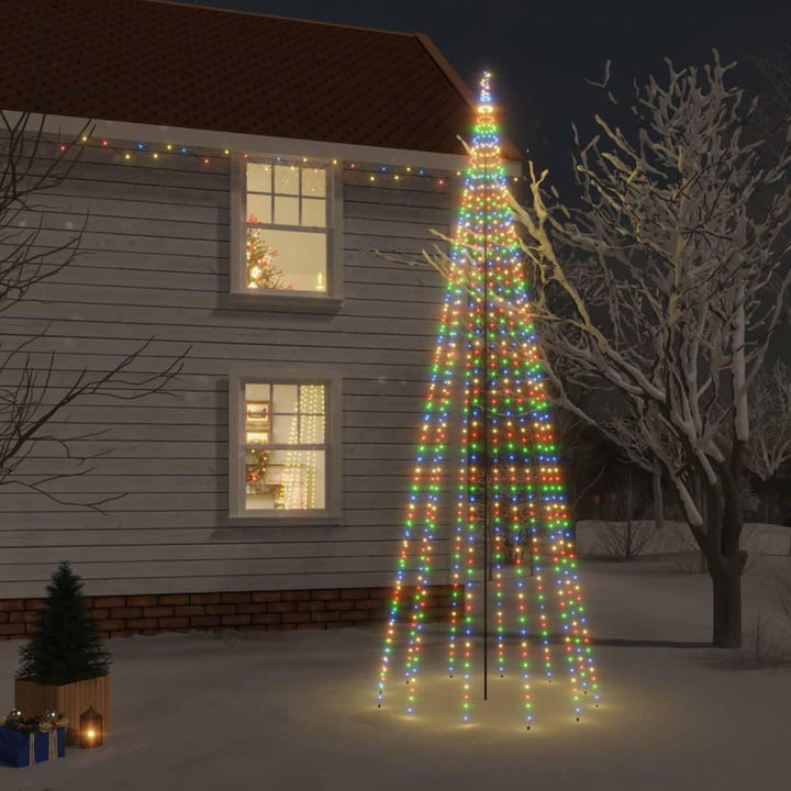 vidaXL Weihnachtsbaum mit Erdnägeln Lichterbaum Weihnachtsdeko Stern Beleuchtung Aussen Beleuchtet L