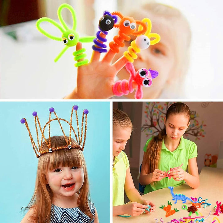 Purpledi 3300+ Stück Bastelsets für Kinder Bastelmaterial in Bastelkoffer, DIY Bastelzubehör Bastelb