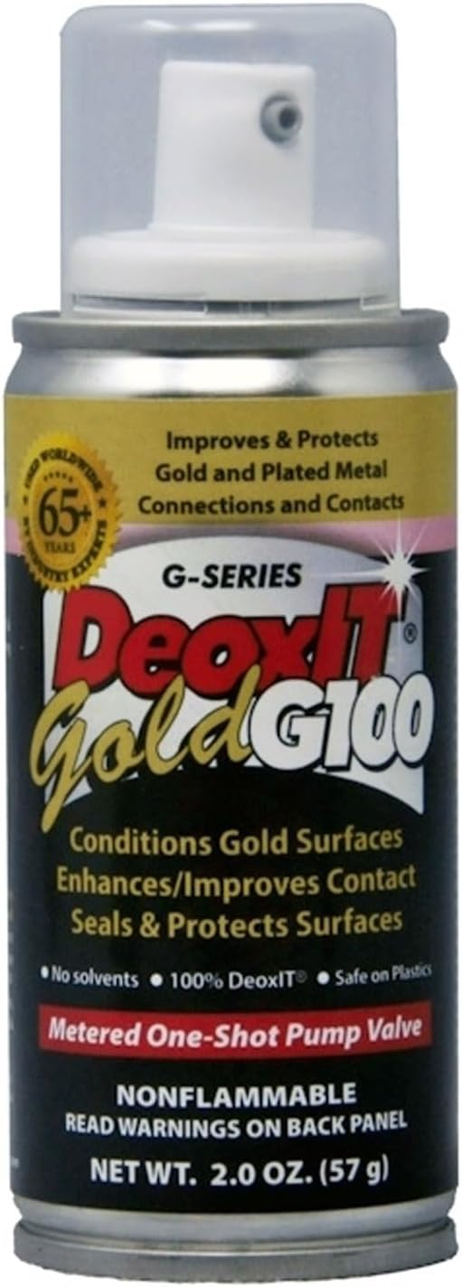 DeoxIT Kontaktreiniger G100PS-2 Gold Spray für Metall-Kontakte mit keepdrum Mikrofasertuch