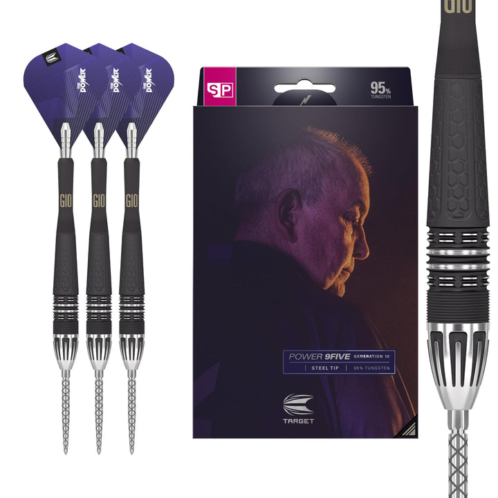 Target Darts Phil Taylor Power 9-Five Gen 10 95% Wolfram Swiss Point Stahlspitze Dart Satz 22 g, 22