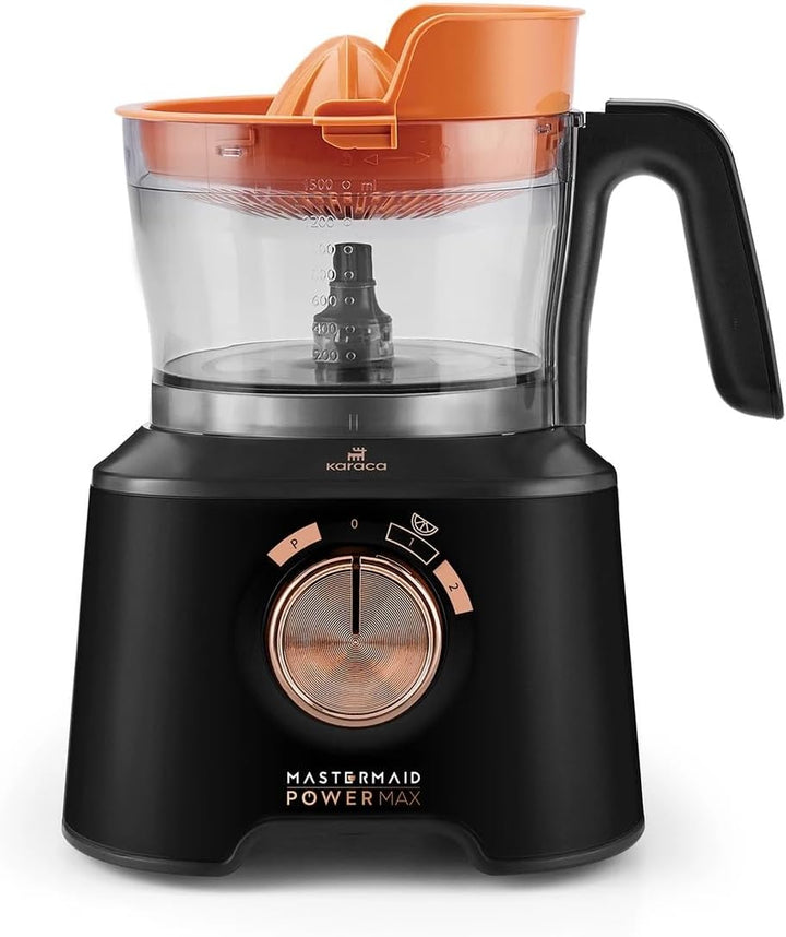 Karaca Mastermaid Power Max 11 in 1 - Multifunktions Küchenmaschine mit Mixer, Reibe, Blender, Rührm