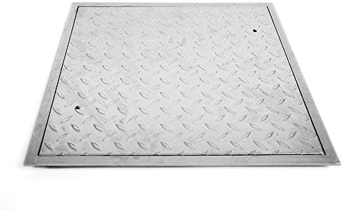 KTC-Tec SA-30 Stahl Schachtabdeckung verzinkt begehbar 300 x 300 mm Tränenblech