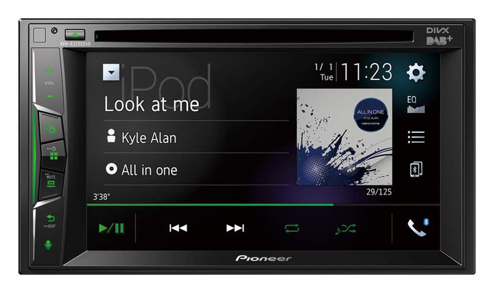 Pioneer AVH-A3200DAB 2-DIN-Multimedia Player, 6,2-Zoll ClearType-Touchscreen, Smartphone-Anbindung,