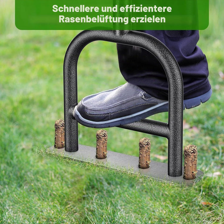 Rasenlüfter, Aerifizierer für Rasen Manuell - Rasenspecht mit Gummigriff Gartengeräten Rasenbelüfter