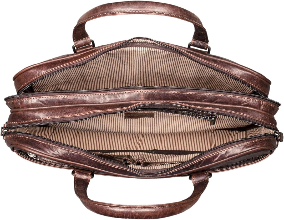 STILORD 'Dante' Business-Tasche Leder gross elegante Aktentasche Umhängetasche Laptoptasche 15.6 Zol