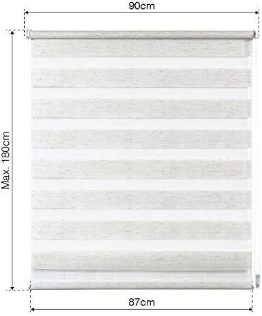 STORESDECO Doppelrollo Klemmfix ohne Bohren. Klemmrollo Einfache Montage, Zebra Rollo lichtdurchläss