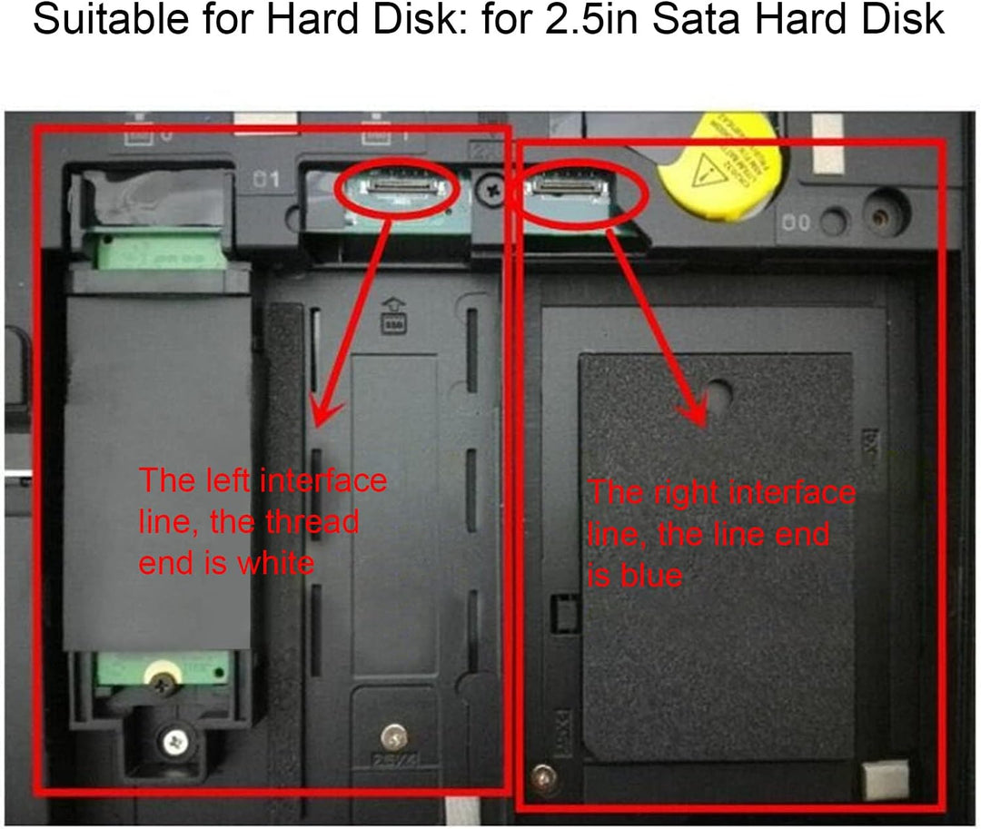 Annadue 2,5-Zoll-SATA-Festplattenrack, Festplattenfach Zinnfolienpapier-Set für Thinkpad P50 P51, Fe