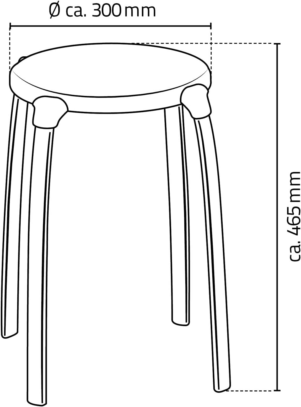 RIDDER Bad-Hocker Max, rund grau, Grau