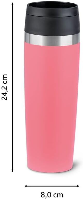 EMSA N2023950 Travel Mug Classic 0,5 Liter, neuer Komfort-Schraubverschluss, Pulverbeschichtung, Ede