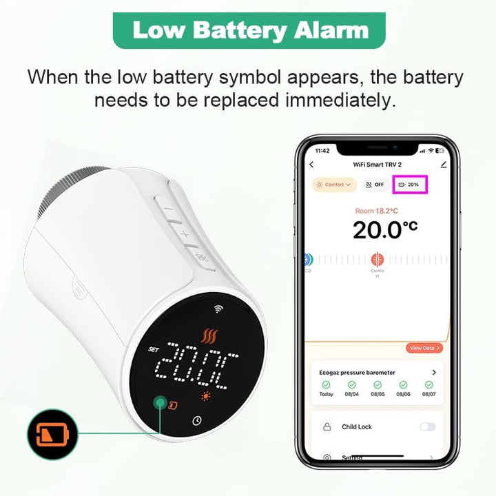Haozee Smart Radiator Thermostat,Requires Tuya ZIGBEE HUB, Support Home Assistant Zigbee2mqtt,ZigBee