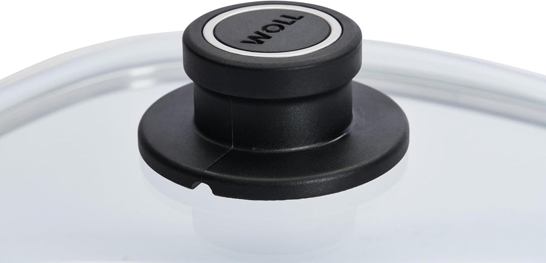 Woll Sicherheitsglasdeckel, rechteckig, 30 x 26 cm, Deckelknopf mit permanenter Entlüftung, transpar