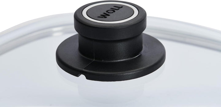 Woll Sicherheitsglasdeckel, rechteckig, 30 x 26 cm, Deckelknopf mit permanenter Entlüftung, transpar