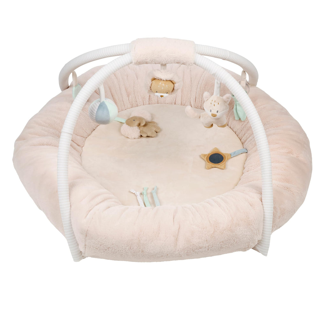 Nattou Krabbeldecke mit Spielbogen und verschiedenen Aktivitäten, Aus Polyester, Ca. 91 cm, Flo, Oli