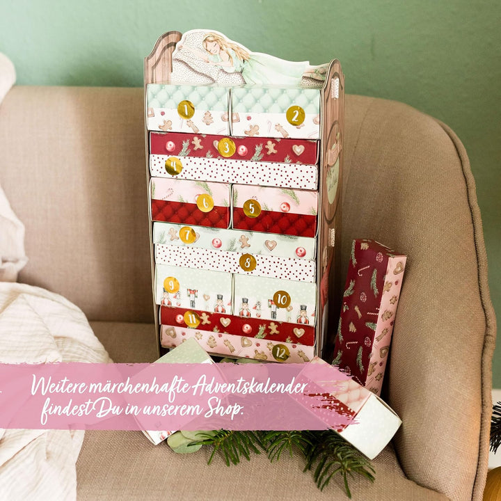 Papierdrachen Adventskalender 2025 - Rapunzel Turm zum Zusammenbauen – wiederverwendbarer Schachtelk