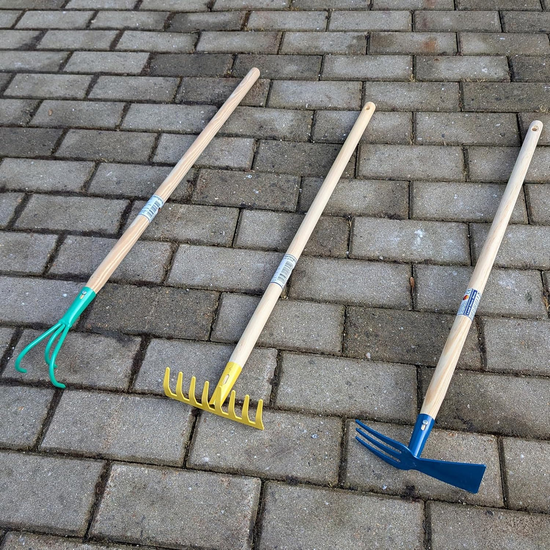 Kinder Gartengeräte Set Besen Harke Rechen Schaufel Garten Geräte Spielzeug (Set 3 Teile), SET 3 Tei