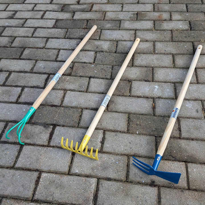 Kinder Gartengeräte Set Besen Harke Rechen Schaufel Garten Geräte Spielzeug (Set 3 Teile), SET 3 Tei