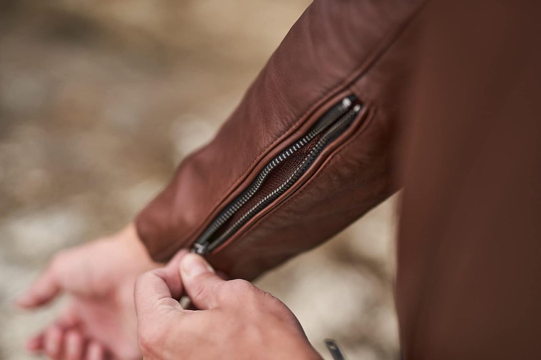 SHIMA HUNTER Motorradjacke Herren | Vintage Biker-Lederjacke Belüftet mit CE Rücken, Schulter und El