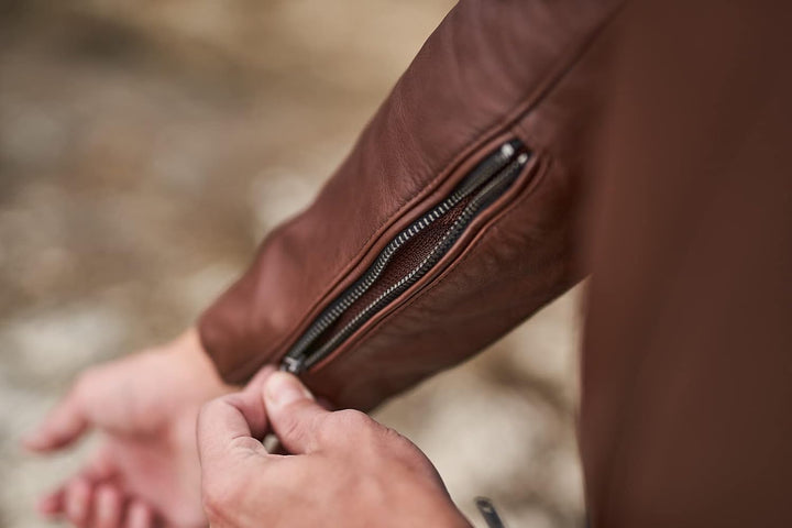 SHIMA HUNTER Motorradjacke Herren | Vintage Biker-Lederjacke Belüftet mit CE Rücken, Schulter und El