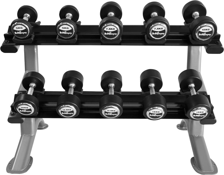 Bad Company Heavy Duty Kurzhantel Ablage-System I Massiver, 2-stufiger Hantelständer für 5 oder 10 P
