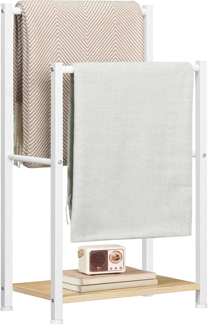 HOOBRO Handtuchhalter, Handtuchständer, Handtuchleiter stehend mit 2 Handtuchstangen, für Badetücher