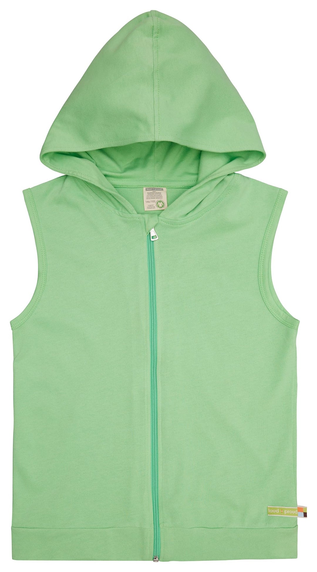 loud + proud Unisex Kinder Mit Kapuze, aus Bio Baumwolle, GOTS Zertifiziert Jacke, 62-68 Opal