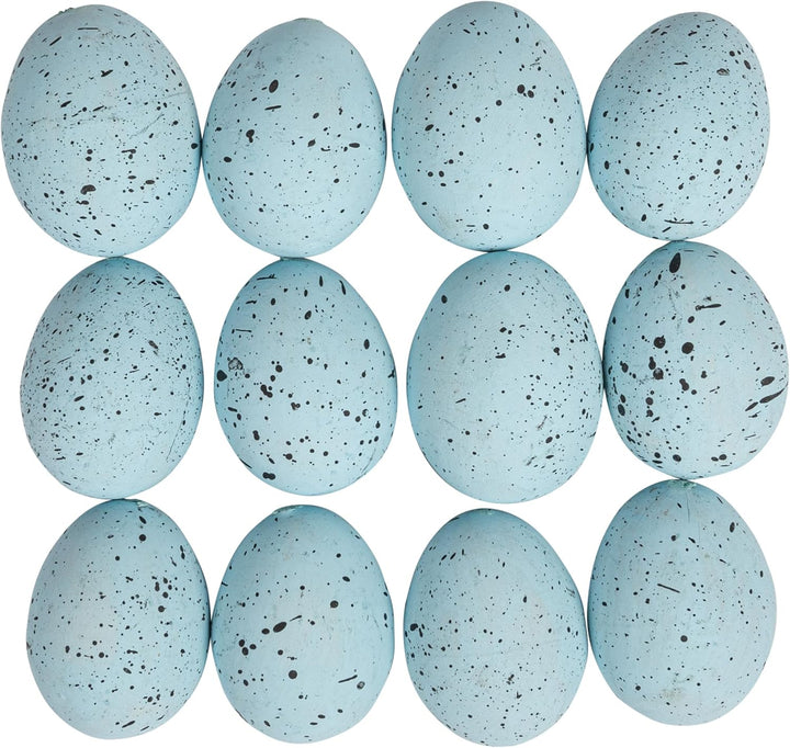 Creative Co-op HD4474 Rotkehlchen-Eier, Keramik, Blau gesprenkelt