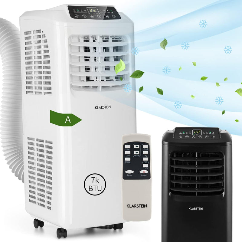 Klarstein Mobile Klimaanlage mit Abluftschlauch, 3-in-1 Klimagerät mit Ventilator & Luftentfeuchter,
