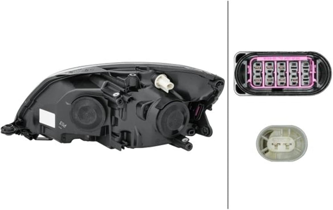 HELLA 1EL 010 417-501 DE/FF/Halogen-Hauptscheinwerfer - rechts - für u.a. Skoda Fabia II (542) Recht