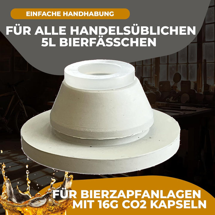 NEMT 15 Stück Adapterdichtung Stopfen für 5 Liter Partyfässer Dosen Gastrobedarf, 15 Stück