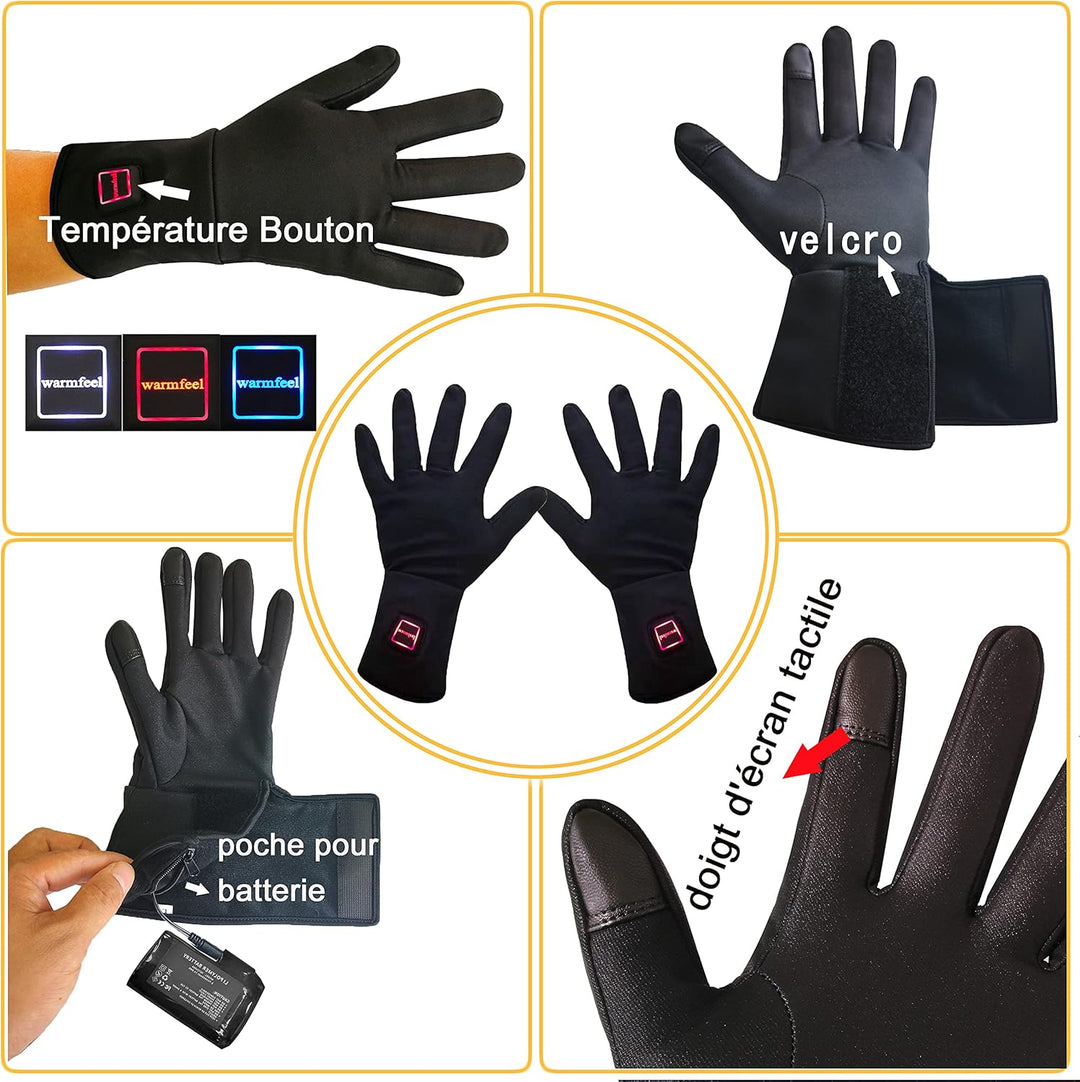Elektrisch beheizbare Handschuhe, wiederaufladbar, für Arthritis, ultradünne beheizbare Handschuhe f