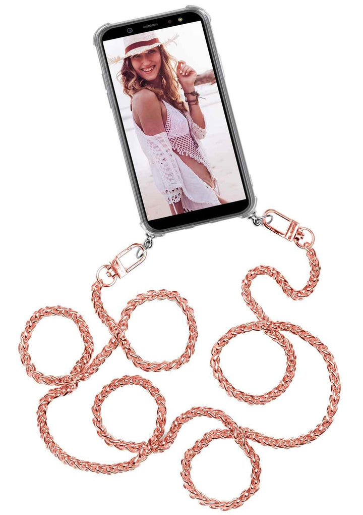 ONEFLOW Handykette abnehmbar kompatibel mit OnePlus 9 Pro - Hülle mit Band, Handyhülle mit Kette aus