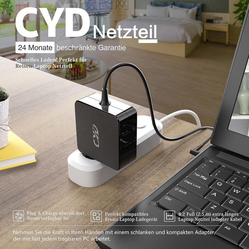 CYD 19.5V 3.33A 65W Notebook-Netzteil für HP-Laptop-Ladekabel Stream 11 13 14 X2 11-r010nr 11-r014wm