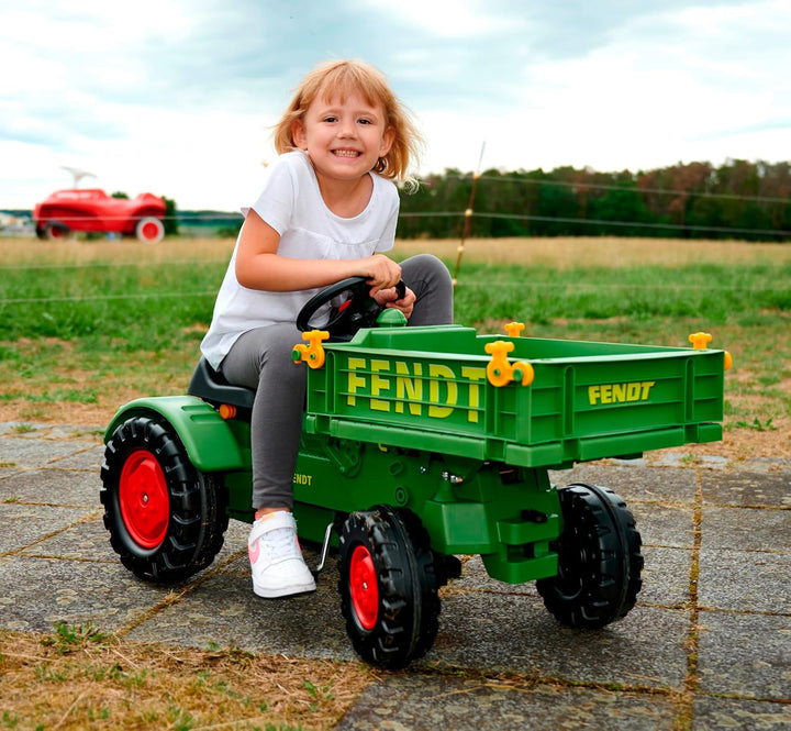 BIG - Fendt Geräteträger - Kindertraktor, Spielfahrzeug mit Präzisionskettenantrieb, 3-fach verstell