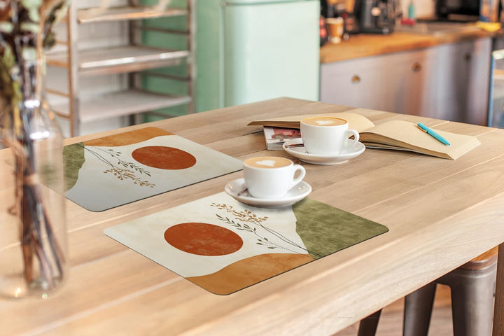 KitchenYeah© Platzsets Abwaschbar 6-Teilig 45x30 cm Tischsets Platzdeckchen rutschfeste Platzset Unt