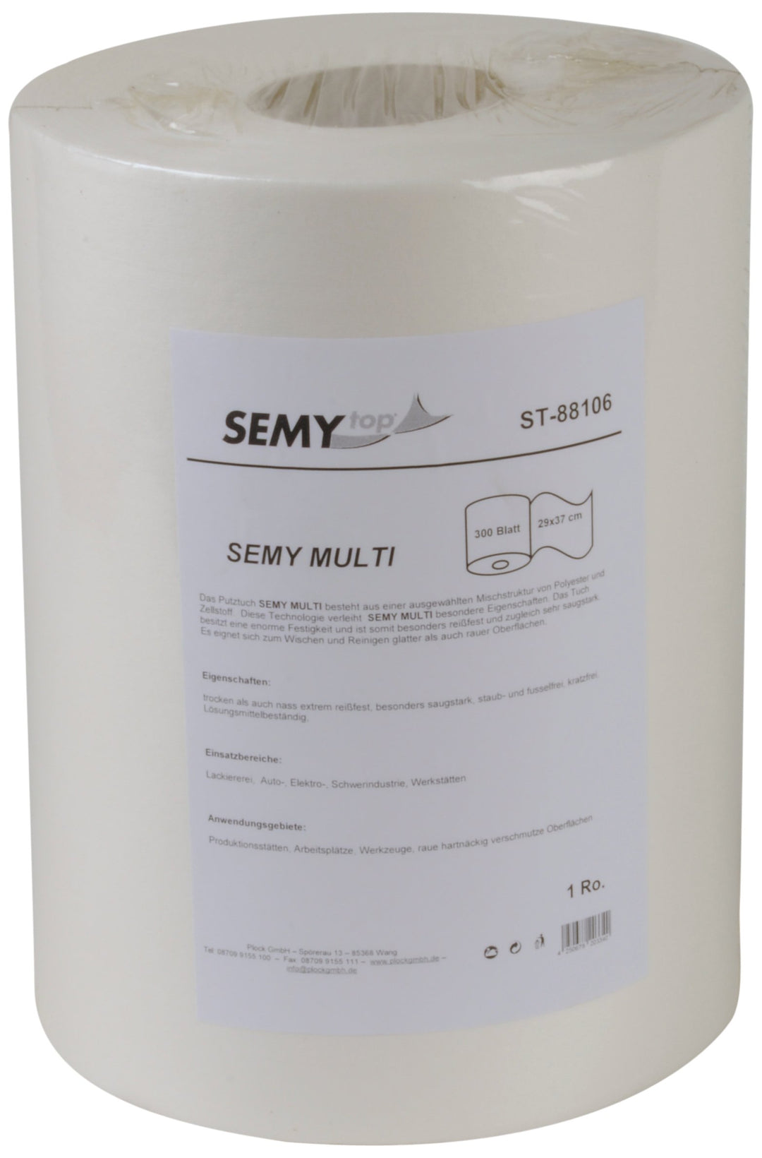 Semy Top Spezial-Putztuchrolle, weiss, 29 x 37 cm, 500 Blatt, 1er Pack (1 x 1 Stück)