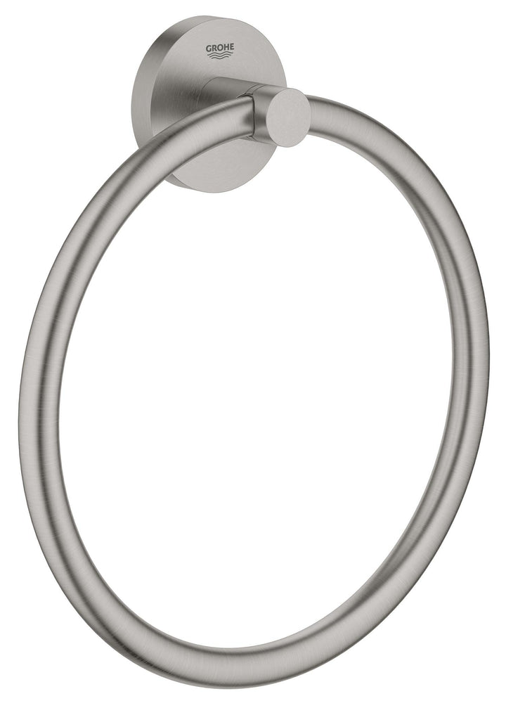 GROHE Start - Handtuchring (Material: Metall, verdeckte Befestigung), supersteel, 41174DC0, Superste