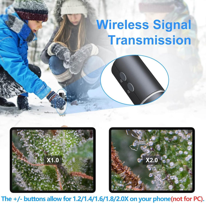 Ninyoon 4K WiFi Mikroskop für iPhone Android, 50 bis 1000X USB Digital Mikroskop Wireless Super HD E