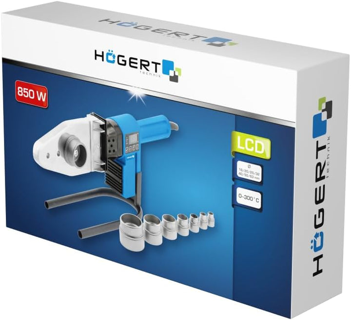 Muffenschweissgerät 850W PE-Rohr PE PP PB PVDF, Regelbar Ø16-63mm HT1P680
