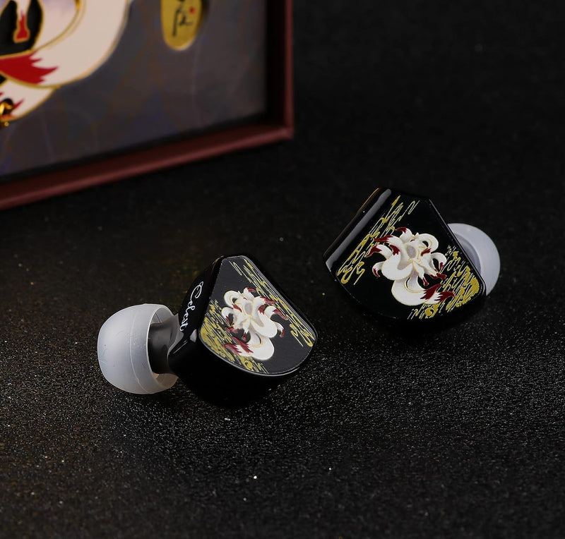 Linsoul Kinera Gumiho 10mm SPD Planar Driver + 1BA In Ear Earphone Monitor with 3D Printed Cavity, D