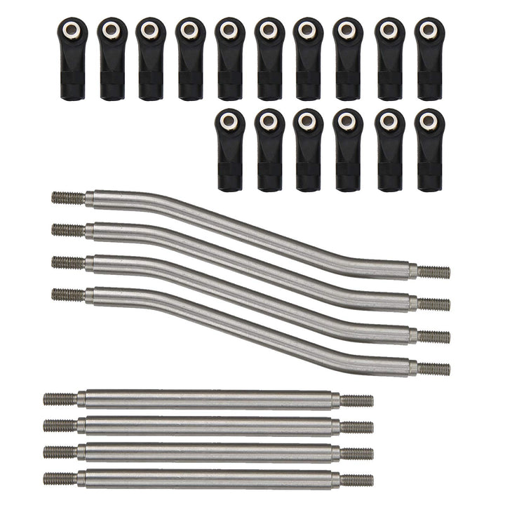 Stahl Steering Pull Rod Link für Axial Capra AXI03004, 8 Stück Rostfreier Linkage Einstellbare Rod L
