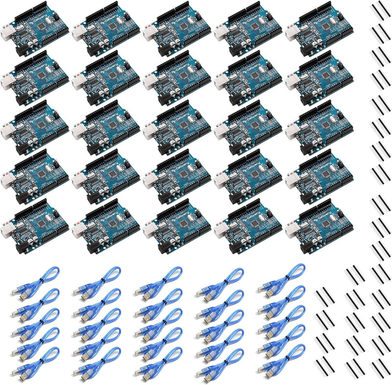 AZDelivery 25 x Mikrocontroller Board AZ-ATmega328-Board mit USB-Kabel inklusive E-Book!, 25