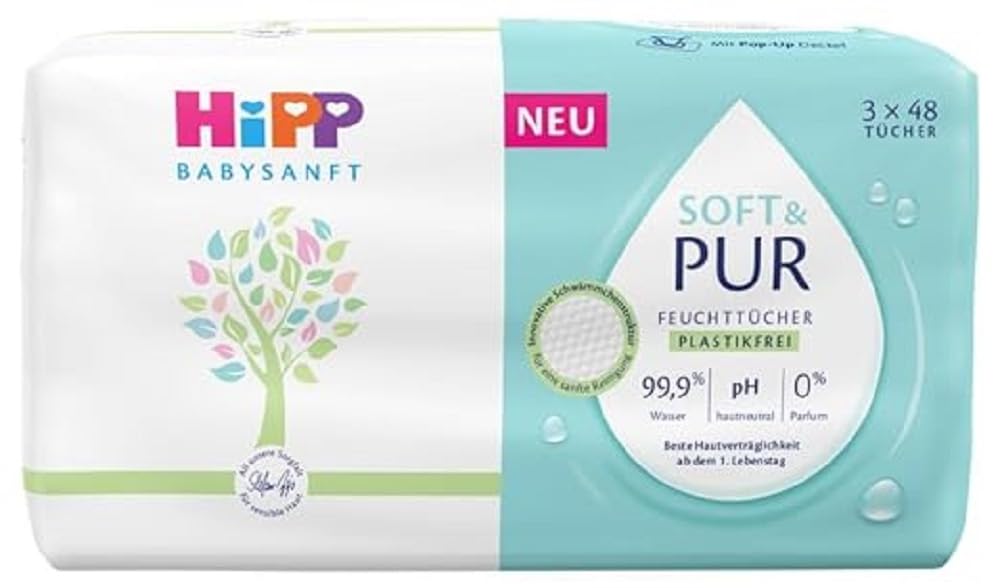 Babysanft Feuchttücher Soft und Pur 3x48 Stuck 144 stück (1er Pack), 144 stück (1er Pack)