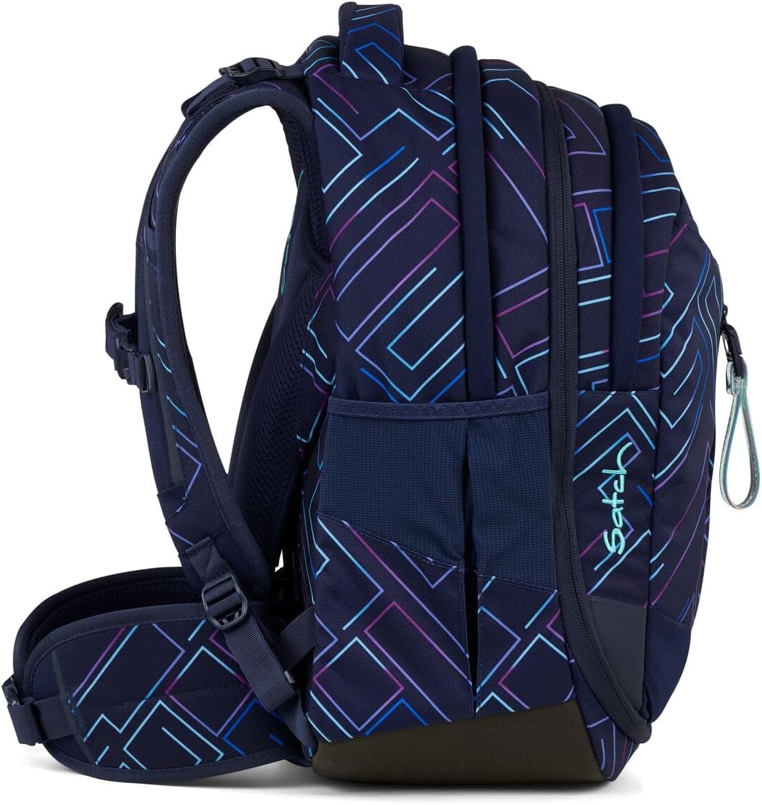 Satch Match Schulrucksack Set 3tlg. inkl. Schlamperbox und Sportbeutel Purple Laser, Purple Laser
