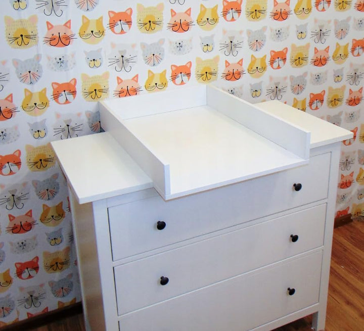 Wickelaufsatz für Kullen von IKEA, Wickeltischaufsatz für 40 cm Kommoden, Abnehmbar Wickelkommode au