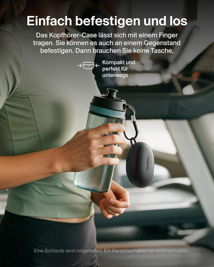 Belkin SoundForm ActiveFit In Ear Kopfhörer Kabellos Bluetooth mit Mikrofon, Schnellladen mit USB-C,
