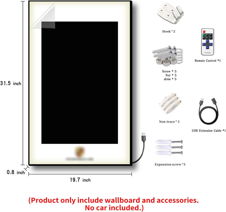 iLuane Display Wallboard für Lego Technic Porsche 911 RSR 42096 Rennwagen mit LED-Lichtern, Erwachse